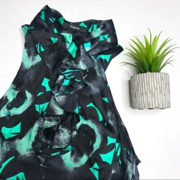 EXPRESS Cutout Floral Blouse - Picture 1 of 7